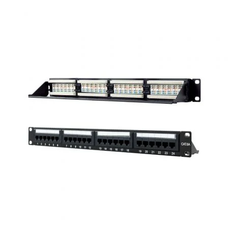 Nanocable Patch Panel 24 Puertos RJ-45 Cat6a 1U Negro Nanocable Patch Panel 24 Puertos RJ-45 Cat6a 1U Negro